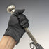 Early 20th Century British Antique Gentleman's Buanbrella Black Sterling Silver Engraved Handle 93cm